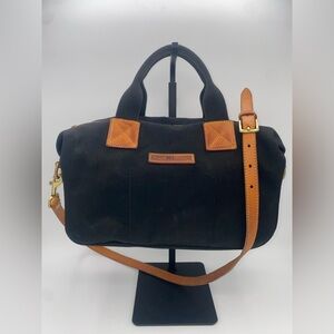 Dooney & Bourke  Signature Black Canvas Leather Trim Satchel Bag